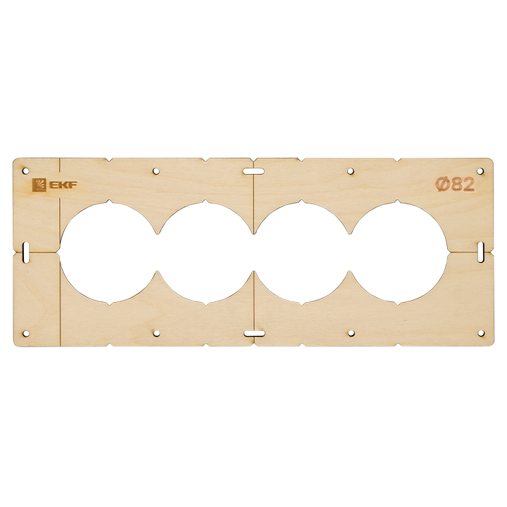 Шаблон для подрозетников c 4 отв. диам. 82 мм Expert