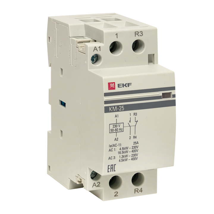 Контактор модульный КМ 25А ТО+ТС (2 мод)