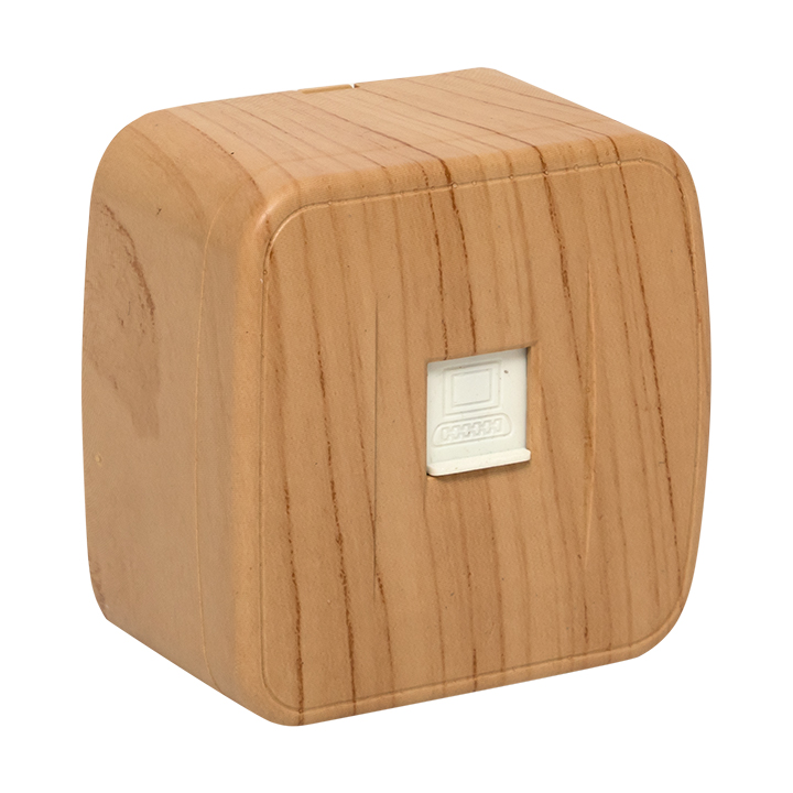 Розетка RJ-45 1-местная ОП Минск 1А 120В светлое дерево