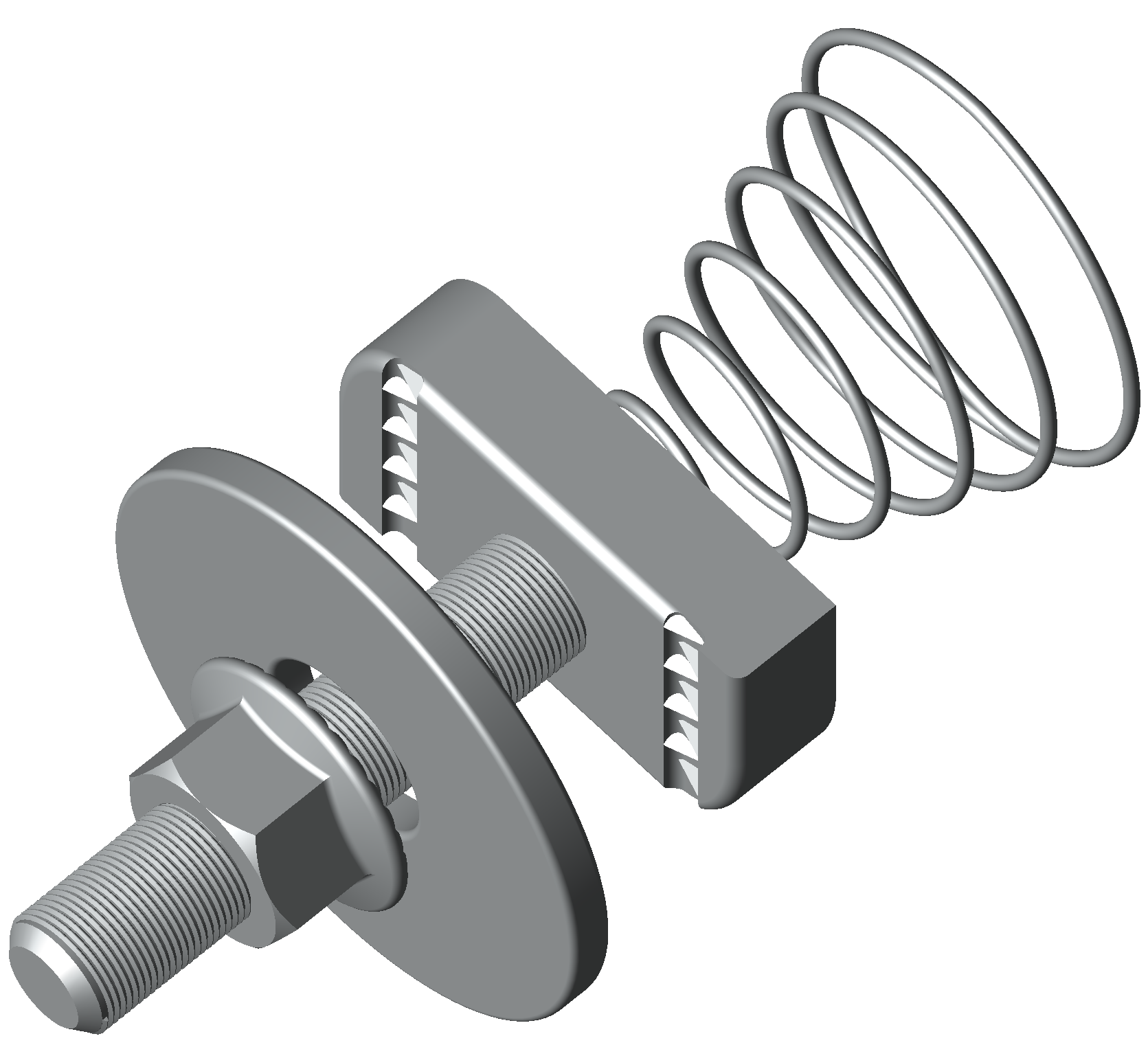 Комплект соединительный 10х60 для STRUT-профиля с конусной пружиной