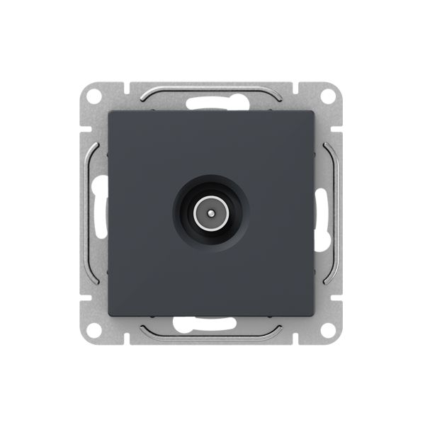 Механизм розетки TV  проходная  графит Эпика EKF