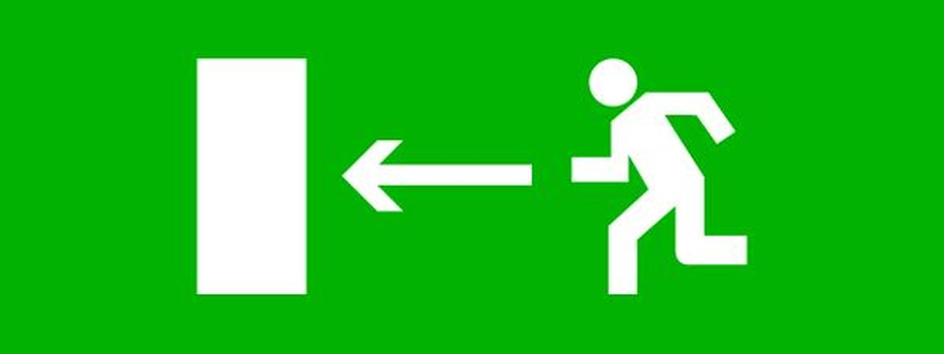 Пиктограмма 'Направление налево' 320х120мм дл EXIT, SAFEWAY-40