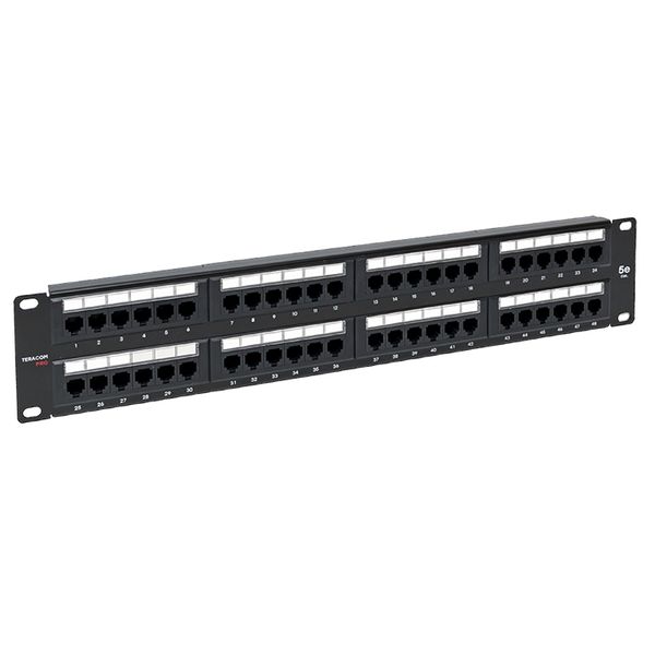 Патч-панель TERACOM PRO 19'Cat.5E 2U неэкранированная UTP 48 портов RJ-45 Dual IDC