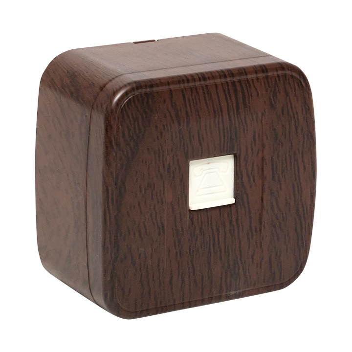 Розетка Phone 1-местная ОП Минск темное дерево