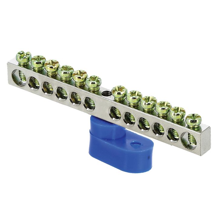 Шина нулевая N 63.12 (1 изолятор стойка) никель