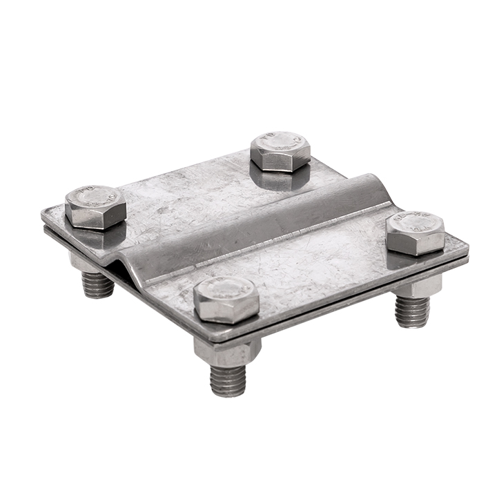 Зажим заземлитель 20 - полоса 50 пластина 70х80мм Ni PROxima