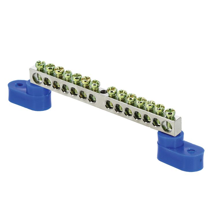 Шина нулевая N 63.14 (2 изолятора стойка) никель