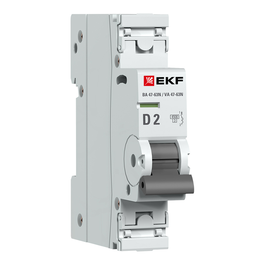 Изображение товара Автоматический выключатель ВА 47-63N 1P 2А D 4.5 кА PROXIMA EKF