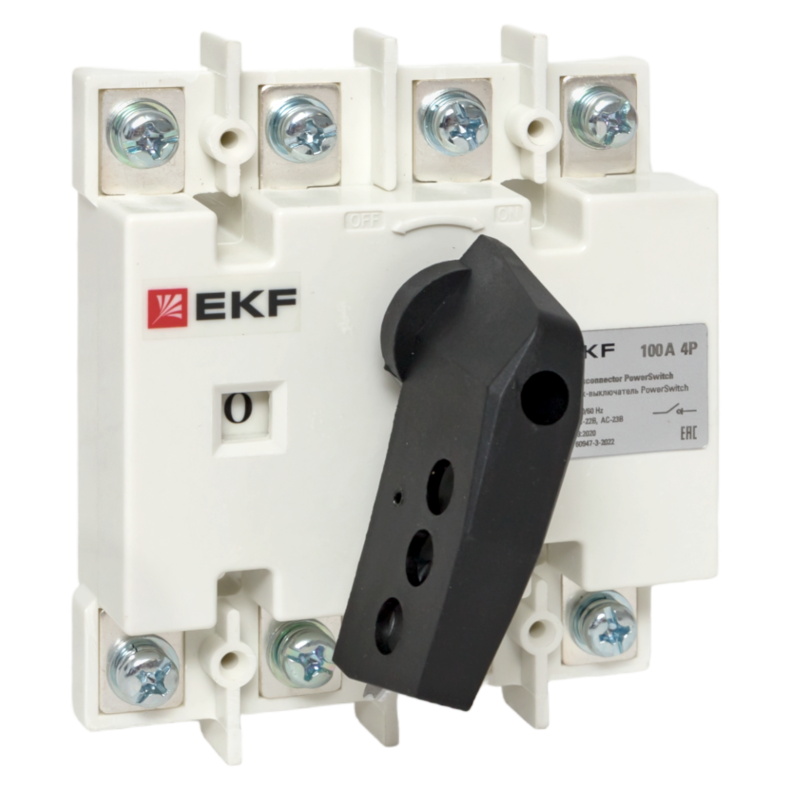 Рубильник-выключатель 100A 4P c рукояткой управления для прямой установки PowerSwitch