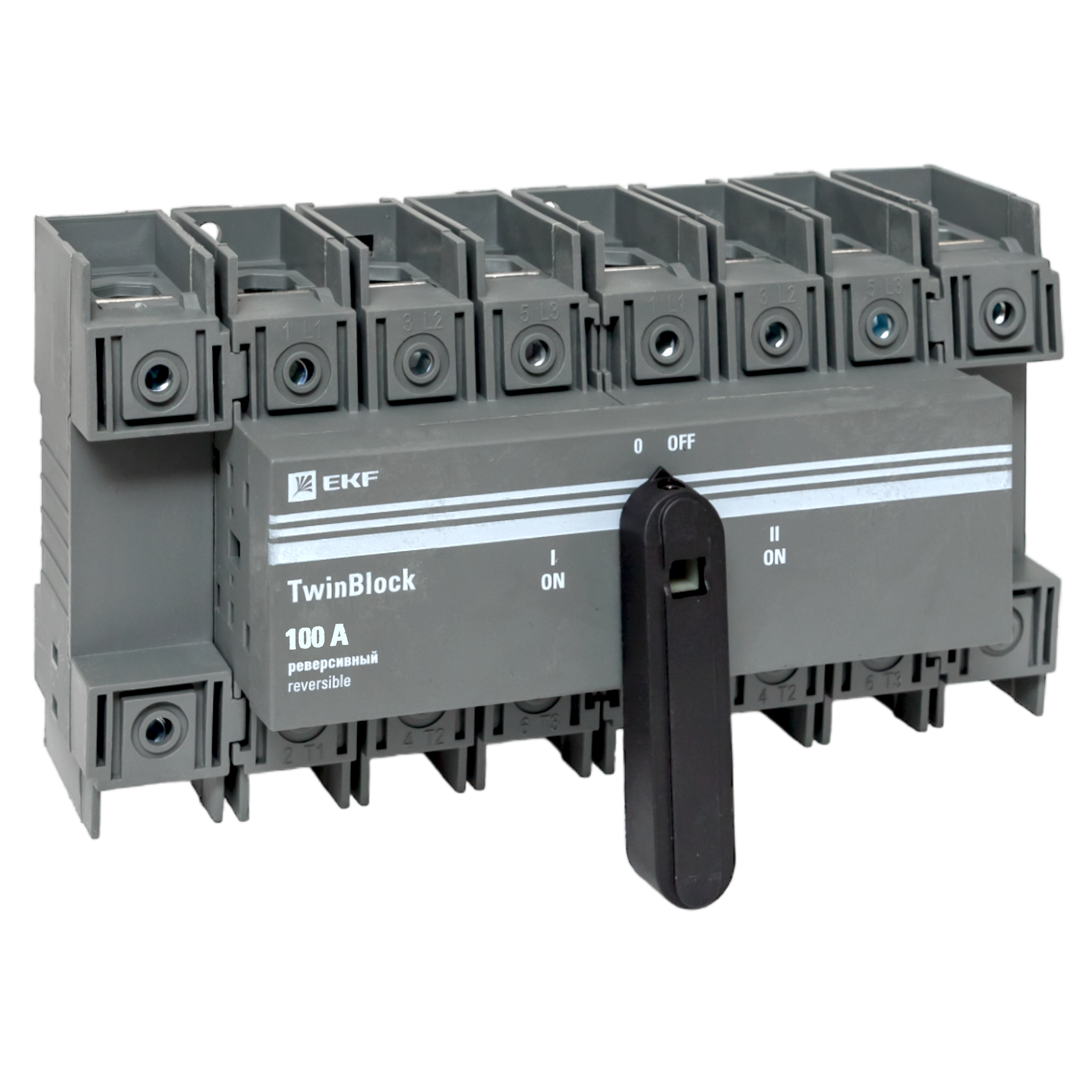 Рубильник 100A 4P реверсивный c рукояткой для прямой установки TwinBlock