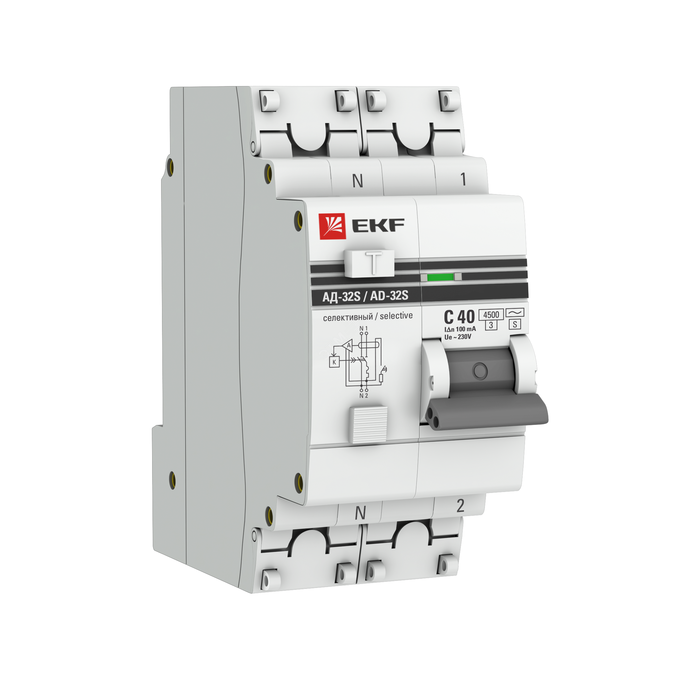 Автомат дифференциальный АД-32 (селективный) 1P+N 63А/100мА PROxima EKF ...