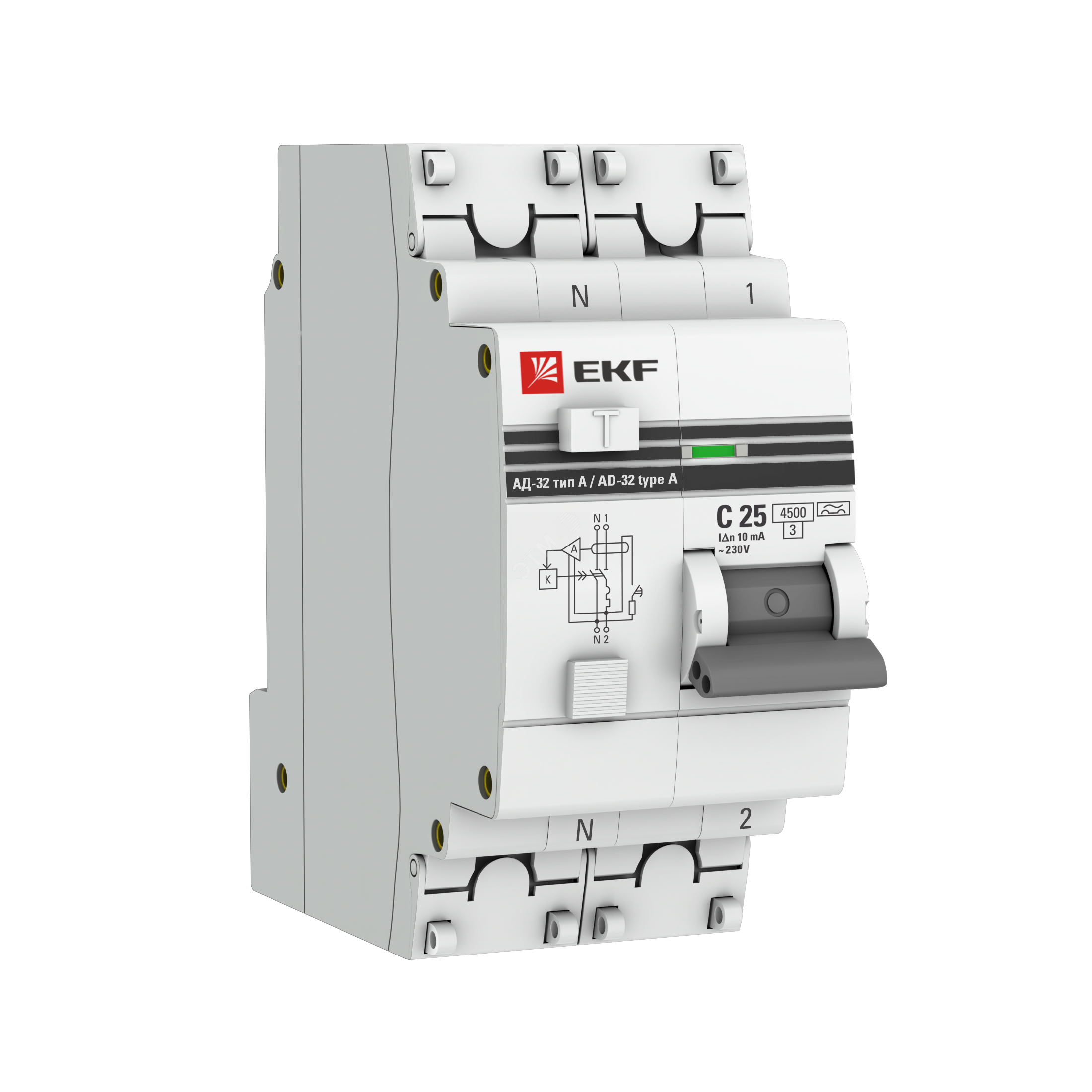 Автомат дифференциальный АД-32 1P+N 16А/30мА (тип А) PROxima EKF купить ...