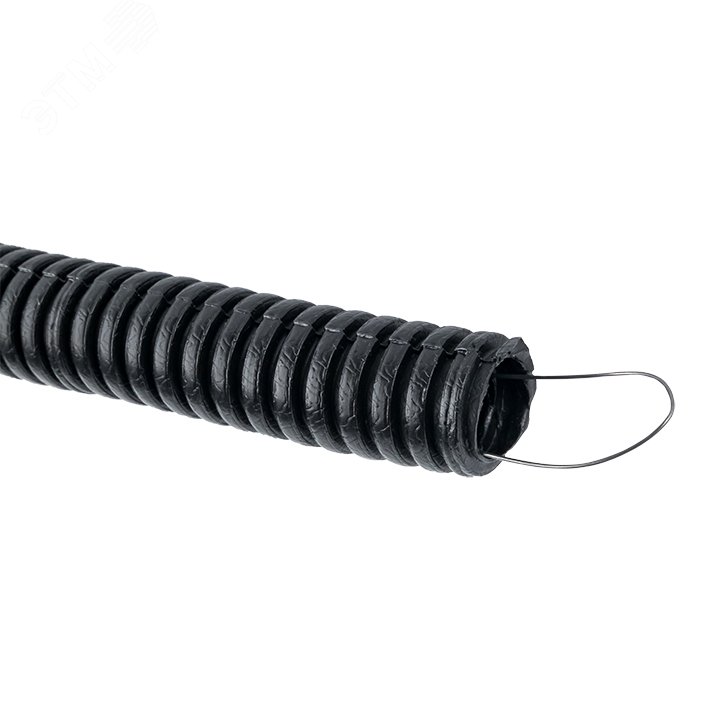 Труба ПНД гибкая гофрированная d20мм, тяжёлая с протяжкой, 100м, цвет черный PROxima tpnd-20-t EKF - превью 3
