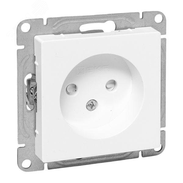 Изображение товара Розетка Эпика Механизм 16А без заземления со шторками EKF белая
