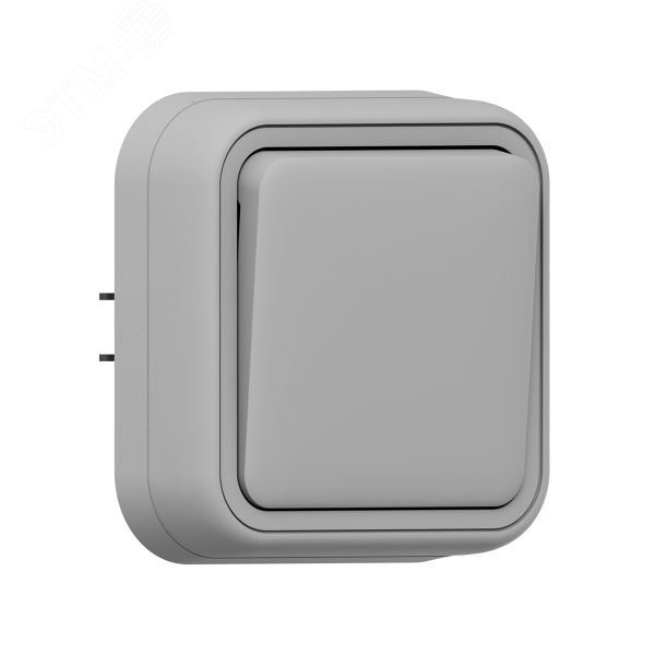 Изображение товара Выключатель, одноклавишный, кнопочный, СП, автоматические клеммы серый, Бронто EKF (шт)