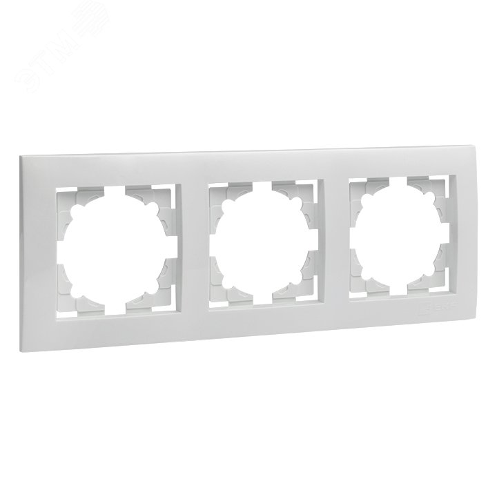 Изображение товара Рамка трехпостовая Валенсия из поликарбоната белая EKF