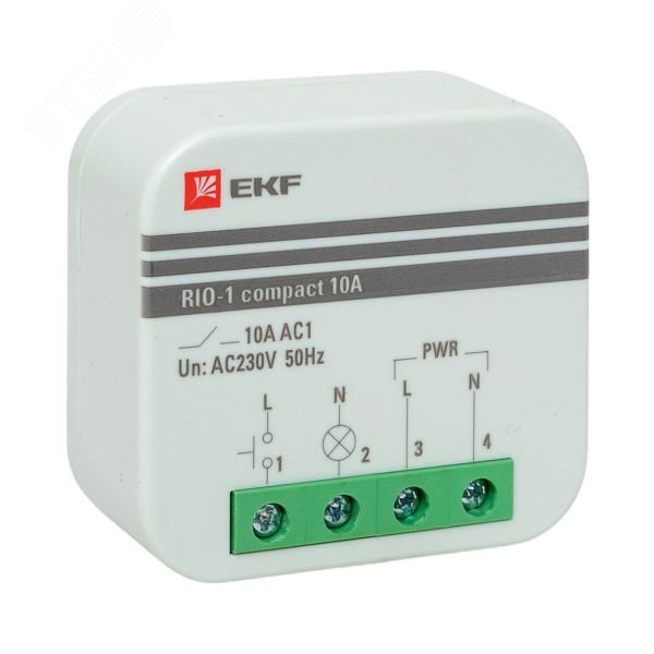 Изображение товара Реле импульсное RIO-1 compact 10А PROxima для управления освещением