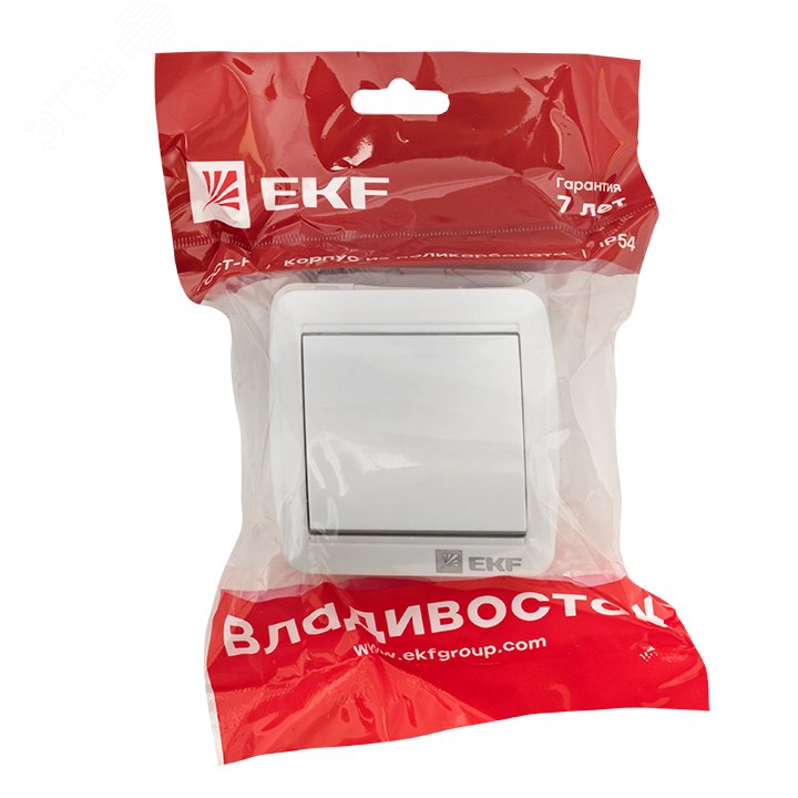Владивосток Выключатель 1-кл. 10А IP54 серый EQR16-021-30-54 EKF - превью 2