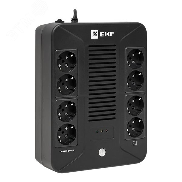 Изображение товара Источник бесперебойного питания E-Power Home 1000 ВА 8 Schuko USB RJ45