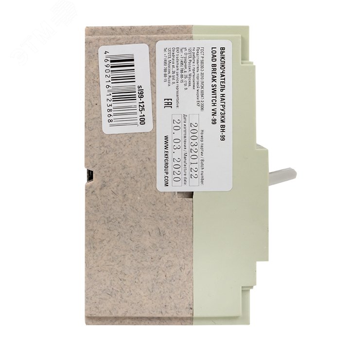 Выключатель нагрузки ВН-99 125/100А 3P артикул sl99-125-100 EKF ...