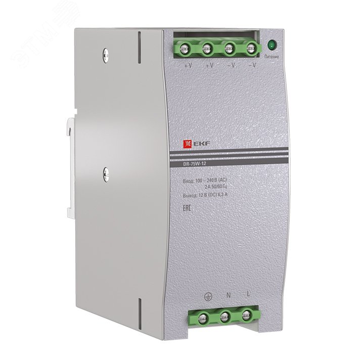 Изображение товара Блок питания 12В DR-75W-12 PROxima (шт)