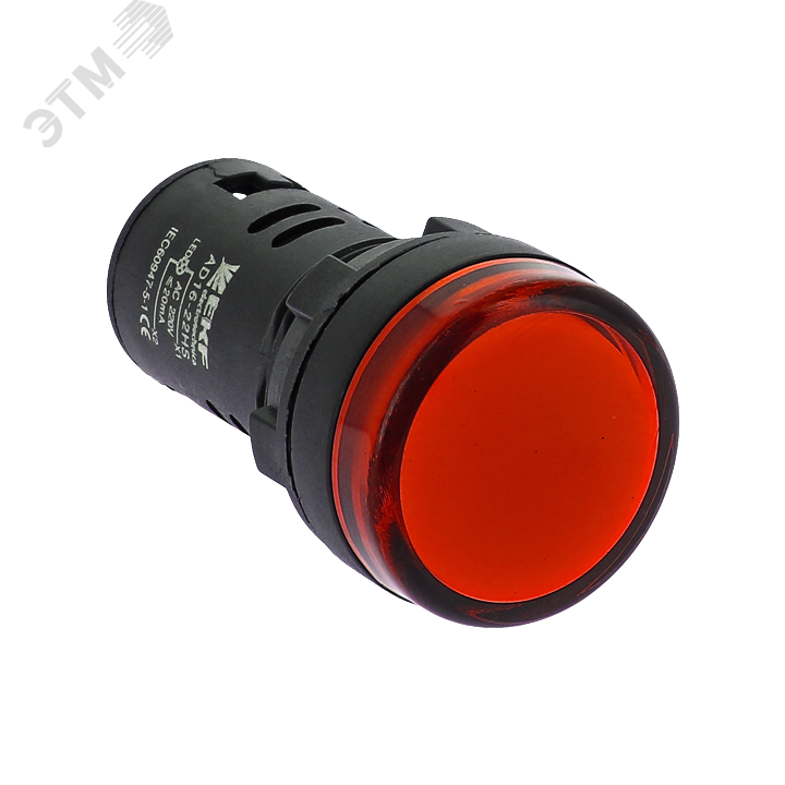 Лампа AD16-22HS LED матрица 22мм красный ledm-ad16-r EKF - превью