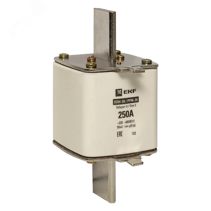 Изображение товара Вставка плавкая ППН-39 630/250А габарит 3 PROxima (шт)