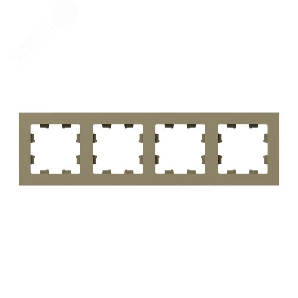 Изображение товара Рамка 4-местная шампань EKF коллекция Эпика для фиксации механизмов