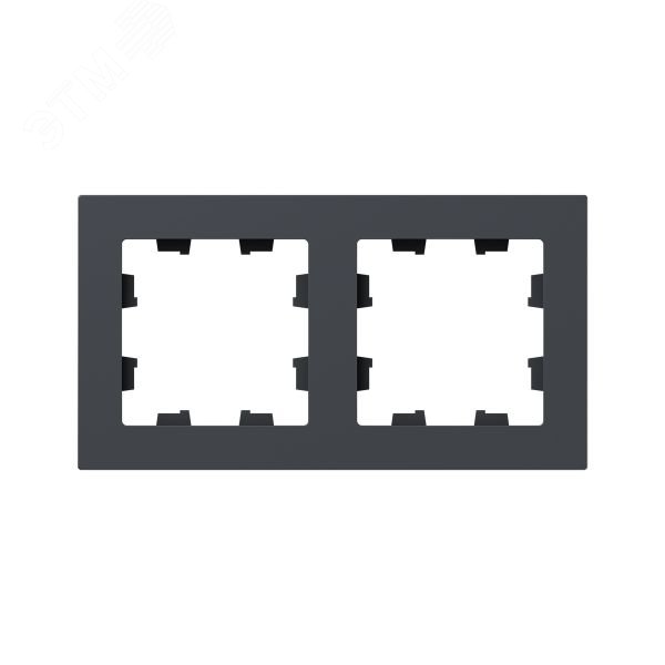 Изображение товара Рамка 2-местная графит. пластик Эпика EKF