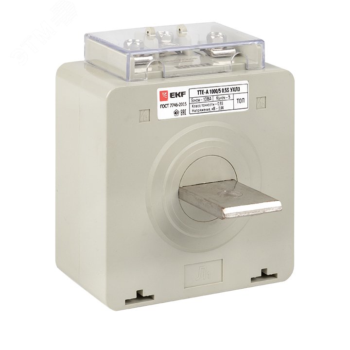 Изображение товара Трансформатор тока ТТЕ-A-1000/5А с клеммой напряжения 0,5S PROxima