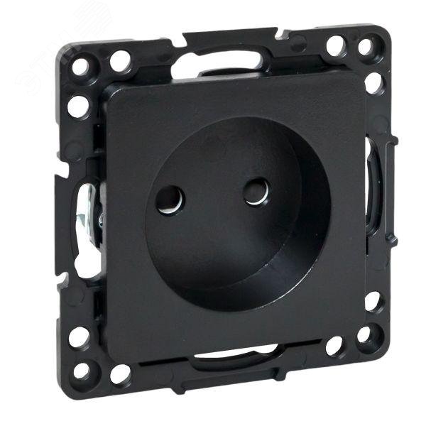 Изображение товара Розетка силовая одноместная без заземления защита шторки EKF Стокгольм