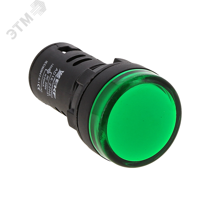 Лампа AD16-22HS LED матрица 22мм зеленый ledm-ad16-g EKF - превью