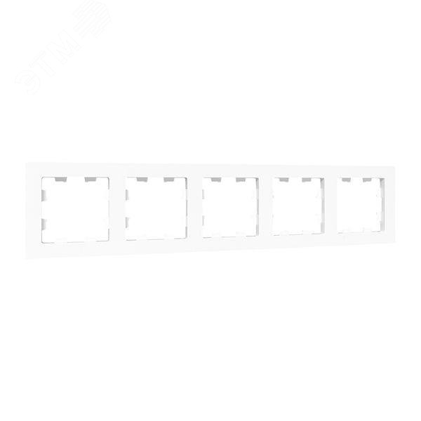 Изображение товара Эпика Рамка 5-местная белая для фиксации механизмов EKF