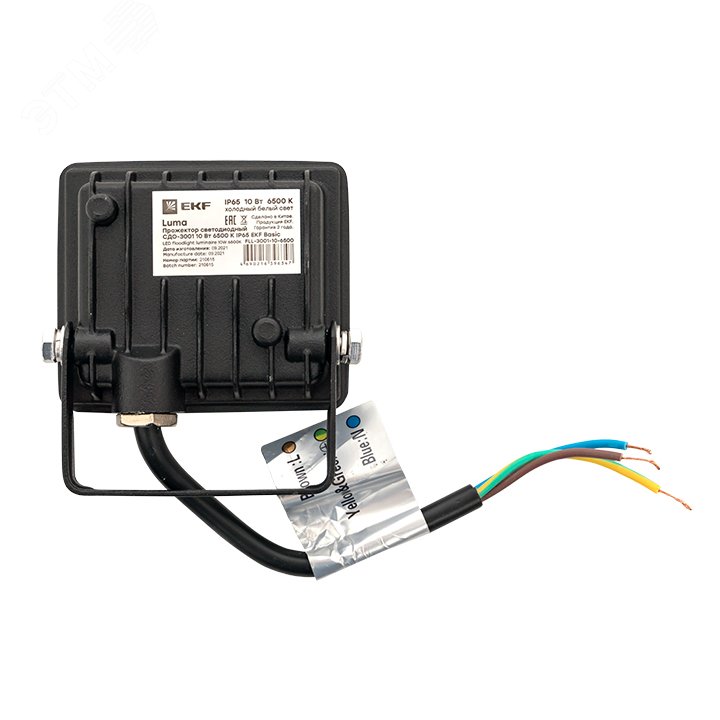 Прожектор светодиодный СДО-3001 10Вт 6500К IP65 Basic FLL-3001-10-6500 EKF - превью 4