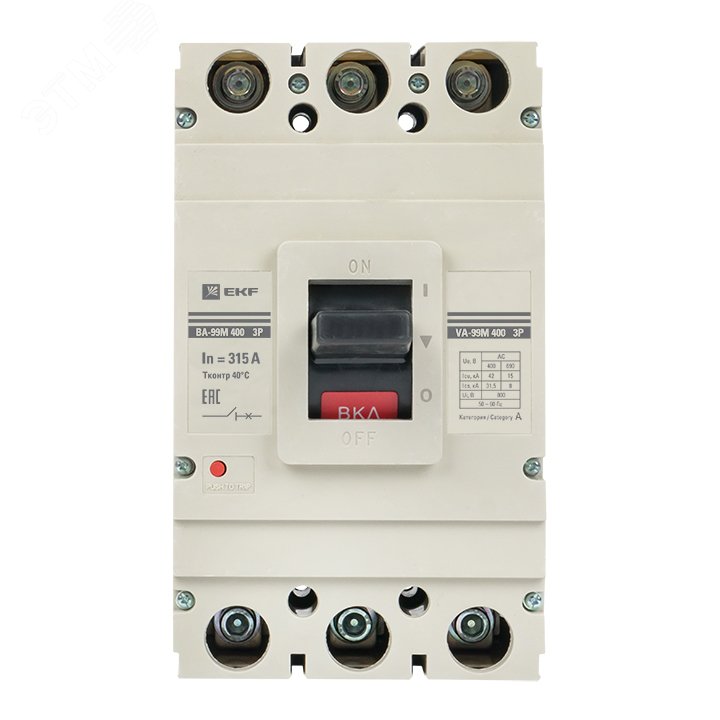 Выключатель автоматический ВА-315А 42кА ВА99М/400 mccb99-400-315m EKF - превью 4