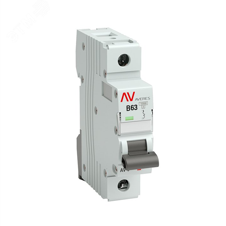 Изображение товара Выключатель автоматический AV-10 1P 63A (B) 10kA AVERES (шт)