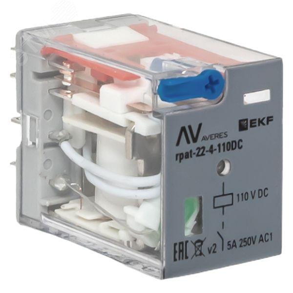 Изображение товара Промежуточное реле серии RPA с кнопкой индикацией 110В 5А EKF