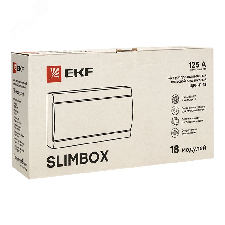 Щит распределительный ЩРН-П-18 ''SlimBox'' белая дверца IP41 PROxima sb-n-18w EKF - превью 3
