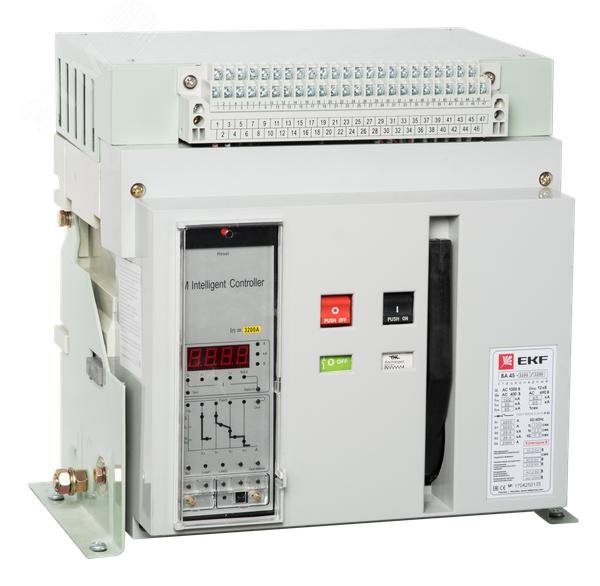 Изображение товара Автоматический выключатель ВА-45 2000/1250 3P 80 кА стационарный EKF