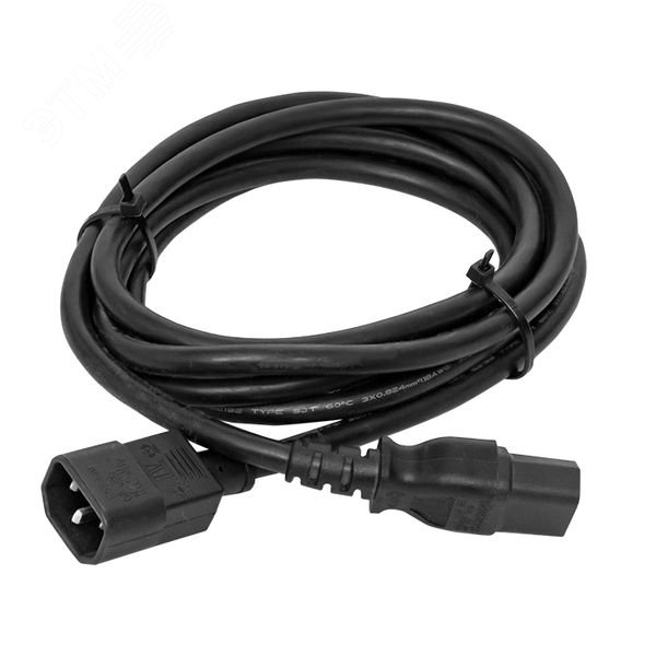 Изображение товара Кабель питания TERACOM для PDU IEC 60320 C13 - IEC 60320 C14 сечение 3x1.5мм2 250В 10A длина 2.0 метра (шт)