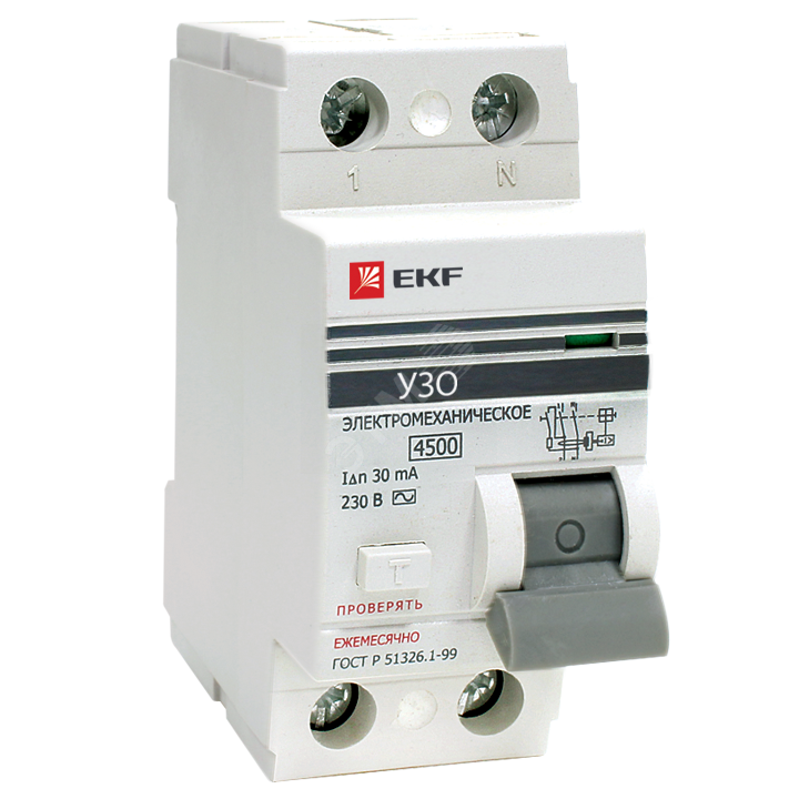 Выключатель дифференциального тока (УЗО) ВД-100 2P 50А/100мА (электромеханическое) PROxima