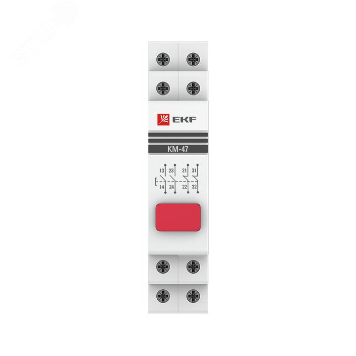 Кнопка модульная КМ-47 (красная) PROxima mdb-47-red-pro EKF - превью 3