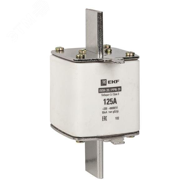 Изображение товара Плавкая вставка ППН-39 630/125А габарит 3 PROxima для защиты электросетей