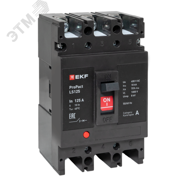 Изображение товара Выключатель автоматический LS125 18кА 3P ProPact EKF