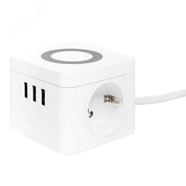 Изображение товара Удлинитель бытовой EKF Куб с USB, 5 гнезд, 1.3 м Изображение товара Удлинитель бытовой EKF Куб с USB, 5 гнезд, 1.3 м