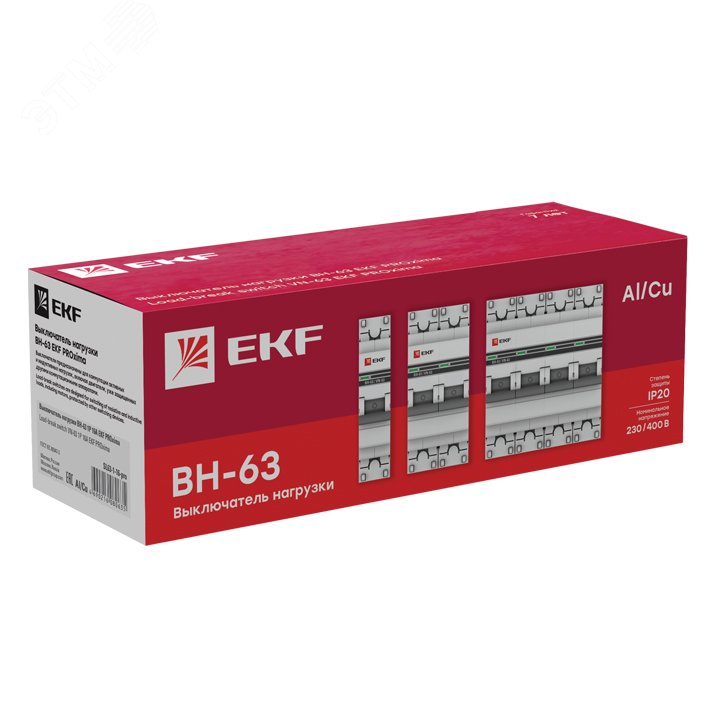 Выключатель нагрузки 4п ВН-63 40А PROxima SL63-4-40-pro EKF - превью 3
