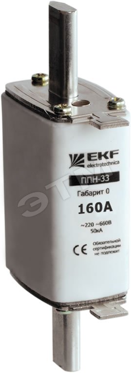 Вставка плавкая ППН-33 100/40А габарит 00С (fus-33/100/40) EKF  цена