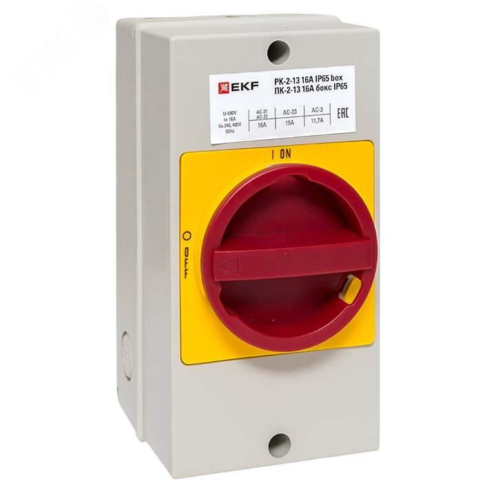 Изображение товара Переключатель кулачковый ПК-2-13 16А 3P IP65 EKF для промышленной автоматизации