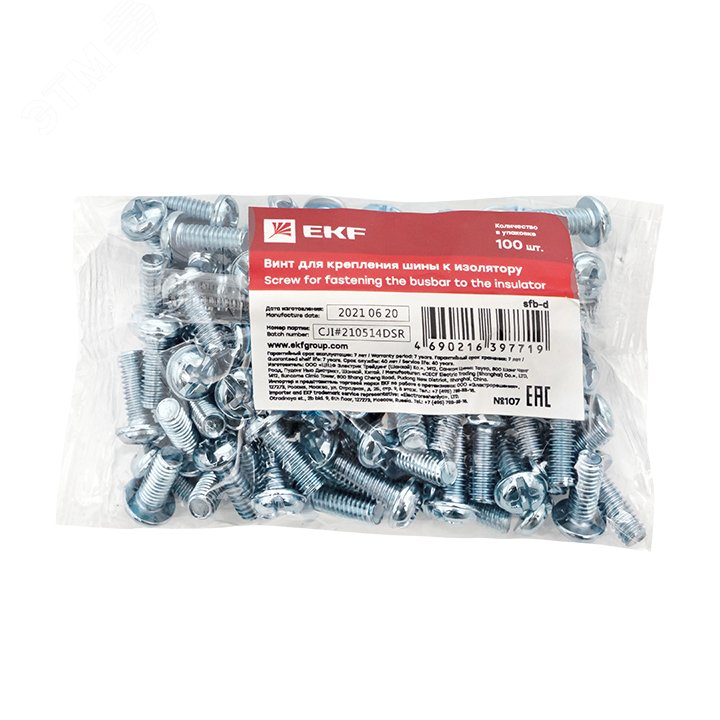 Винт для крепления шины к изолятору (100 шт) PROxima артикул sfb-d EKF ...