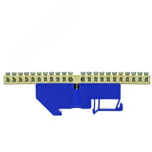 Шина нулевая 63.20 изолятор на DIN-рейку латунь - фото 3
